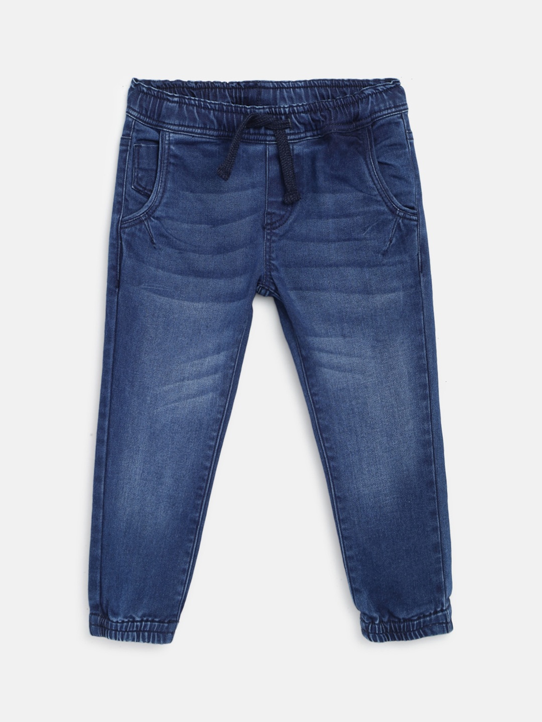 

Chicco Infant Boys Mid-Rise Comfort Jogger Fit Cotton Denim Trousers, Navy blue