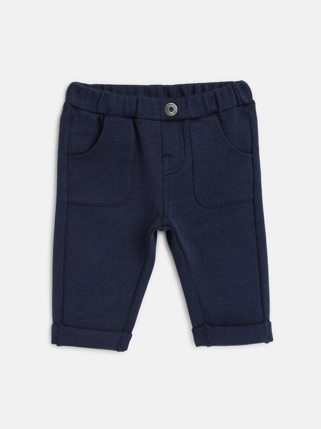 

Chicco Infant Boys Mid-Rise Comfort Fit Cotton Trousers, Navy blue