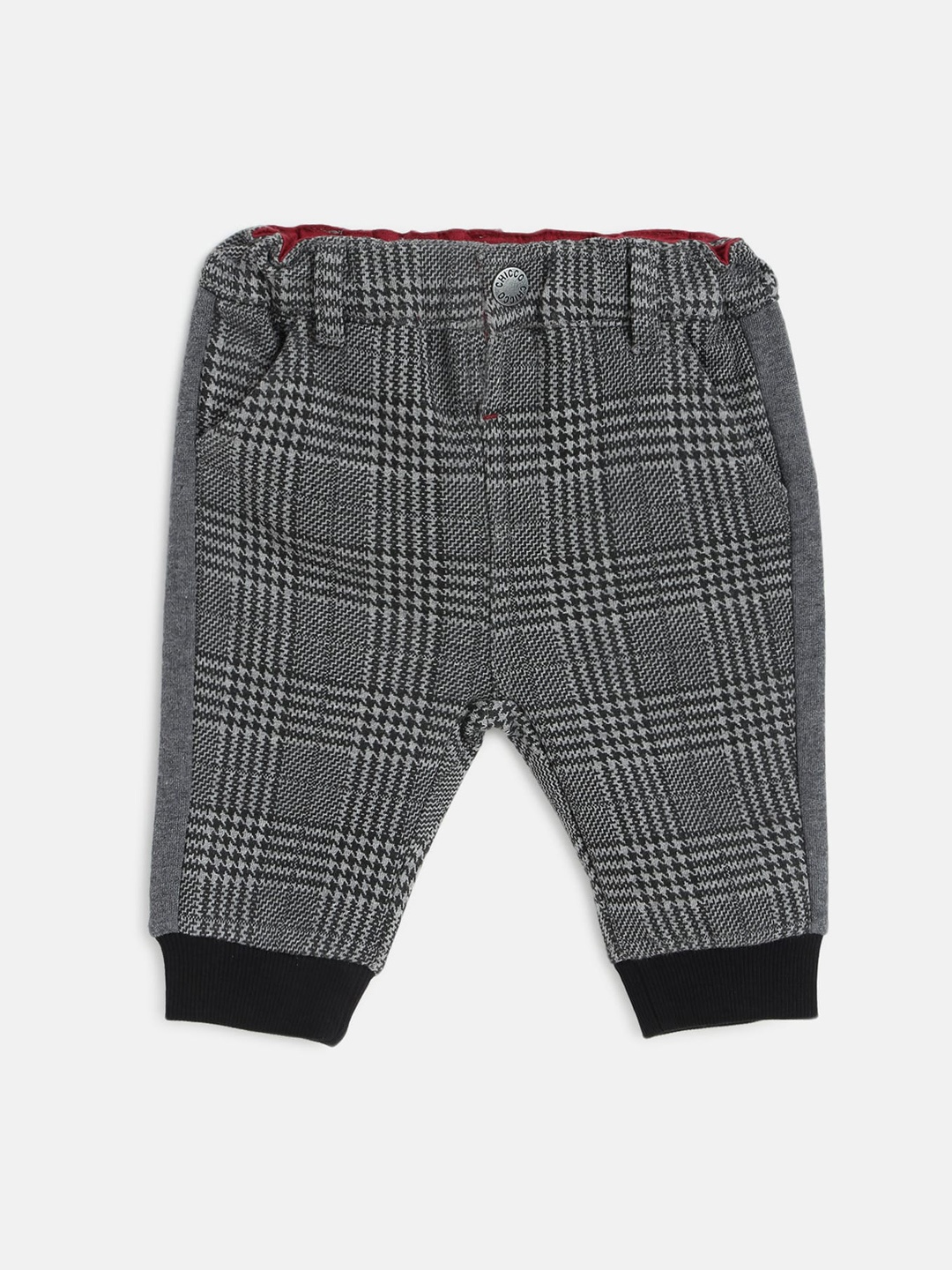 

Chicco Infant Boys Comfort Checked Cotton Joggers, Grey
