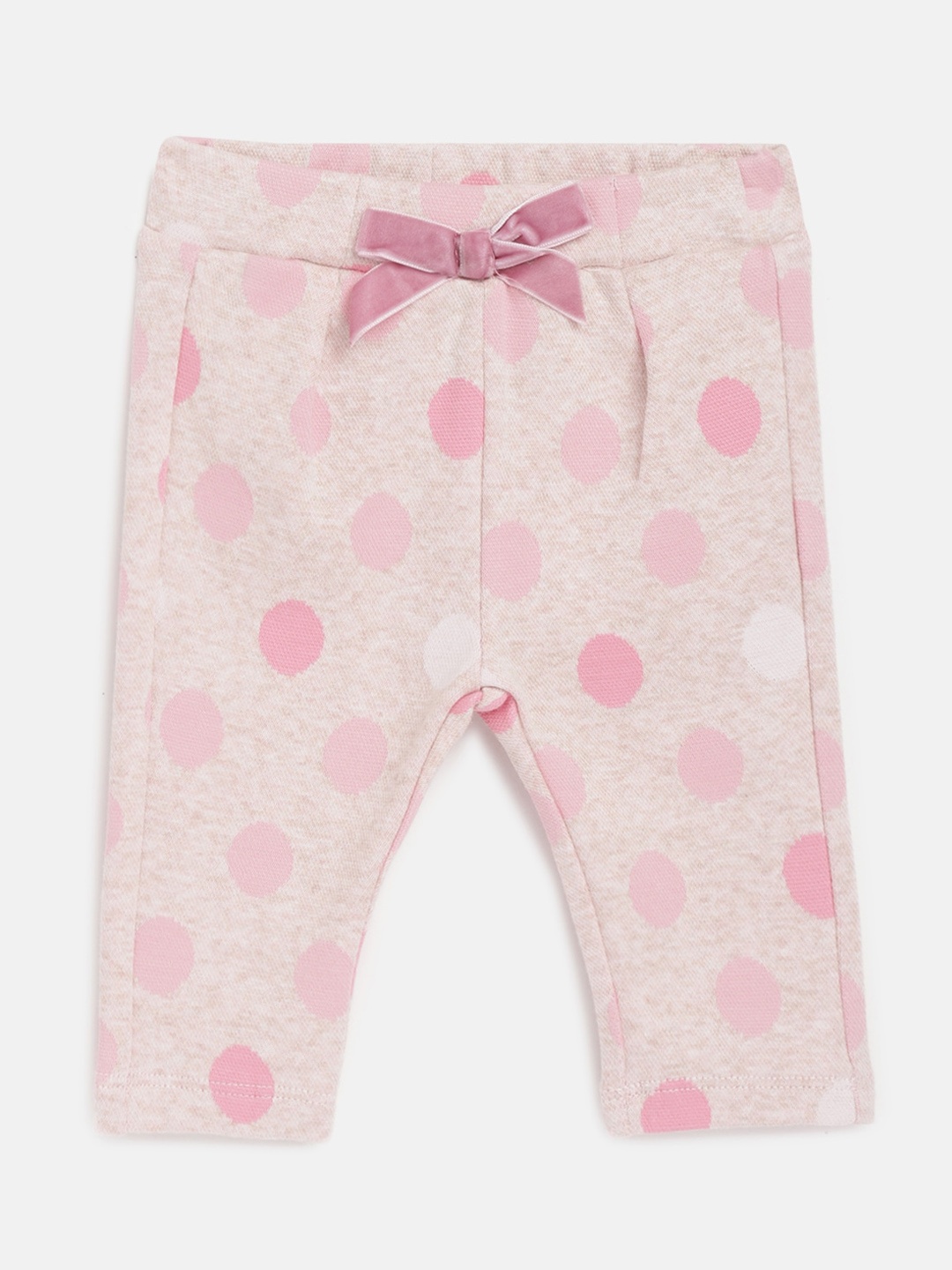 

Chicco Infant Girls Polka Dot Printed Comfort Regular Trousers, Beige