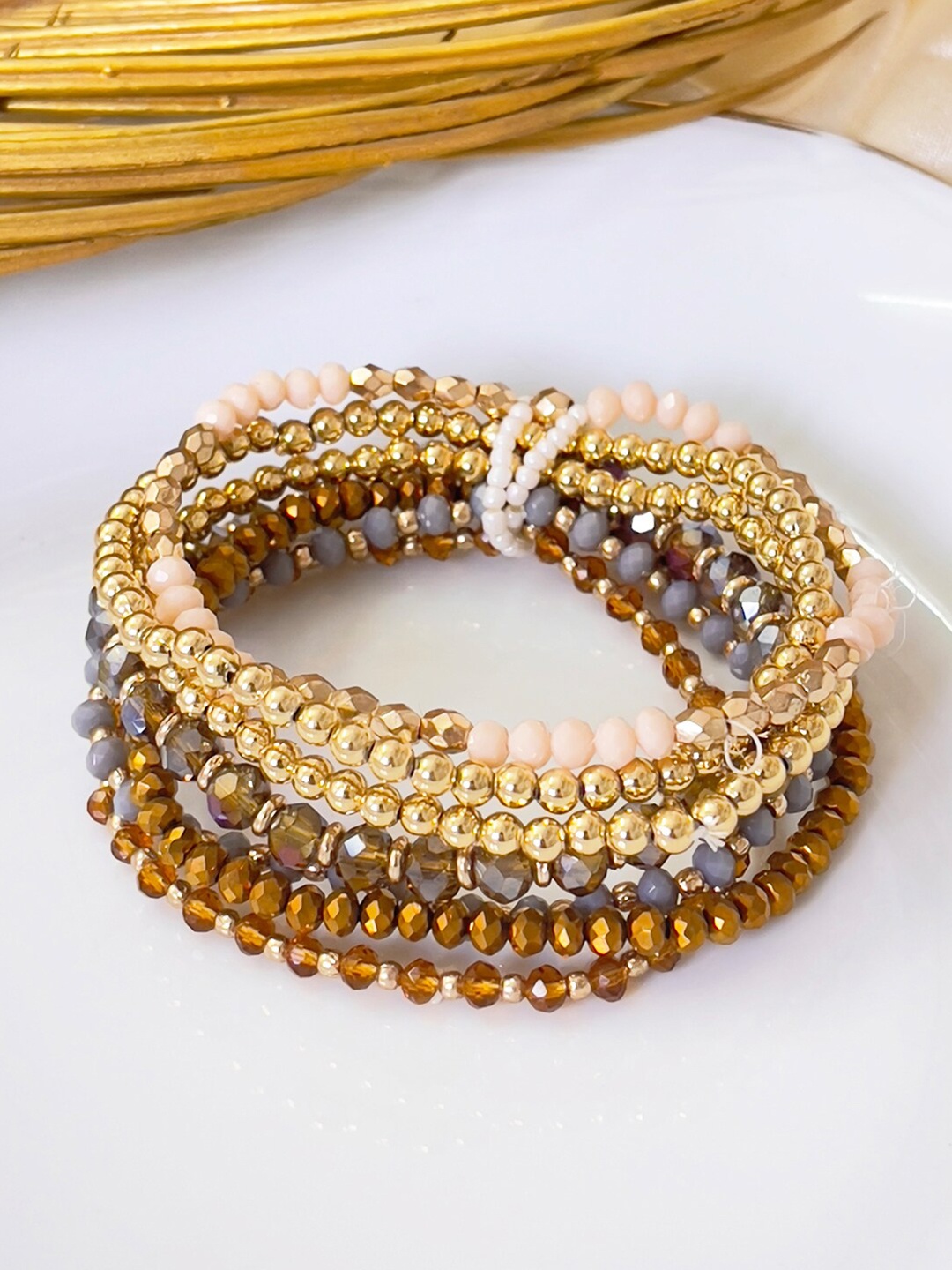 

Ayesha Women Elastic Boho Bracelet, White