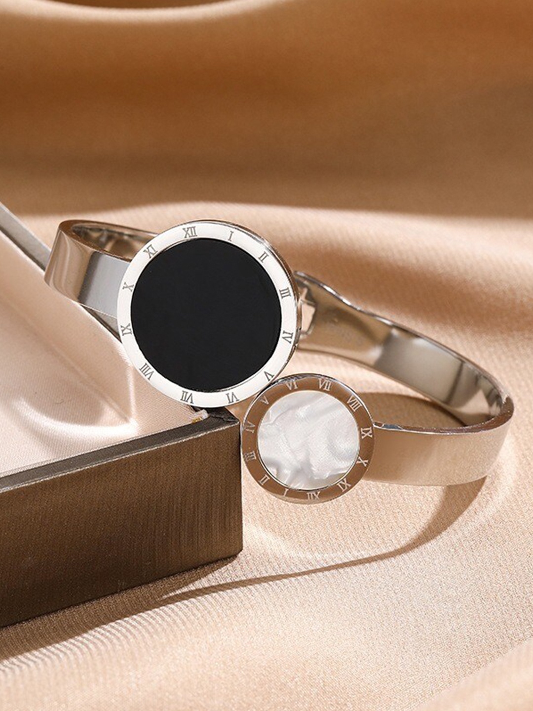 

MYKI Silver-Plated Stainless Steel Kada Bracelet