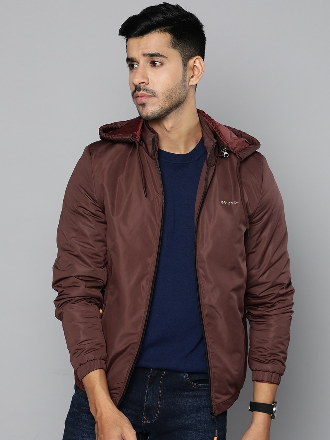 

Fort Collins Hooded Bomber Jacket, Maroon