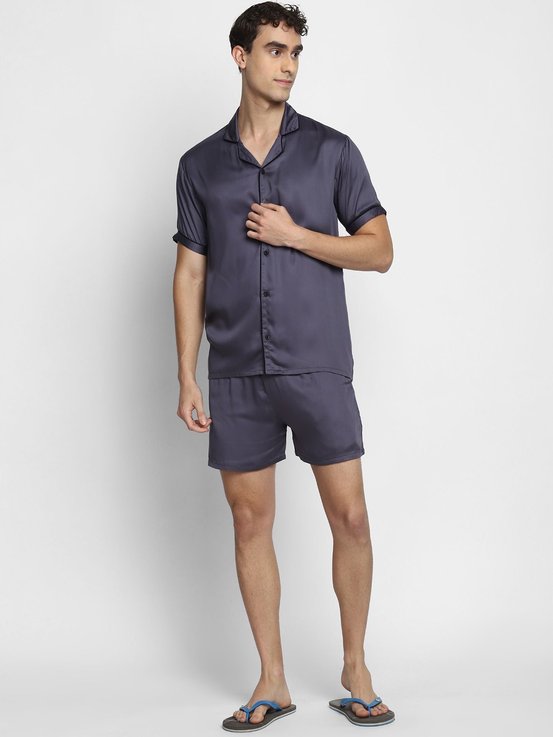 

shopbloom Pure Cotton Night Suit, Grey