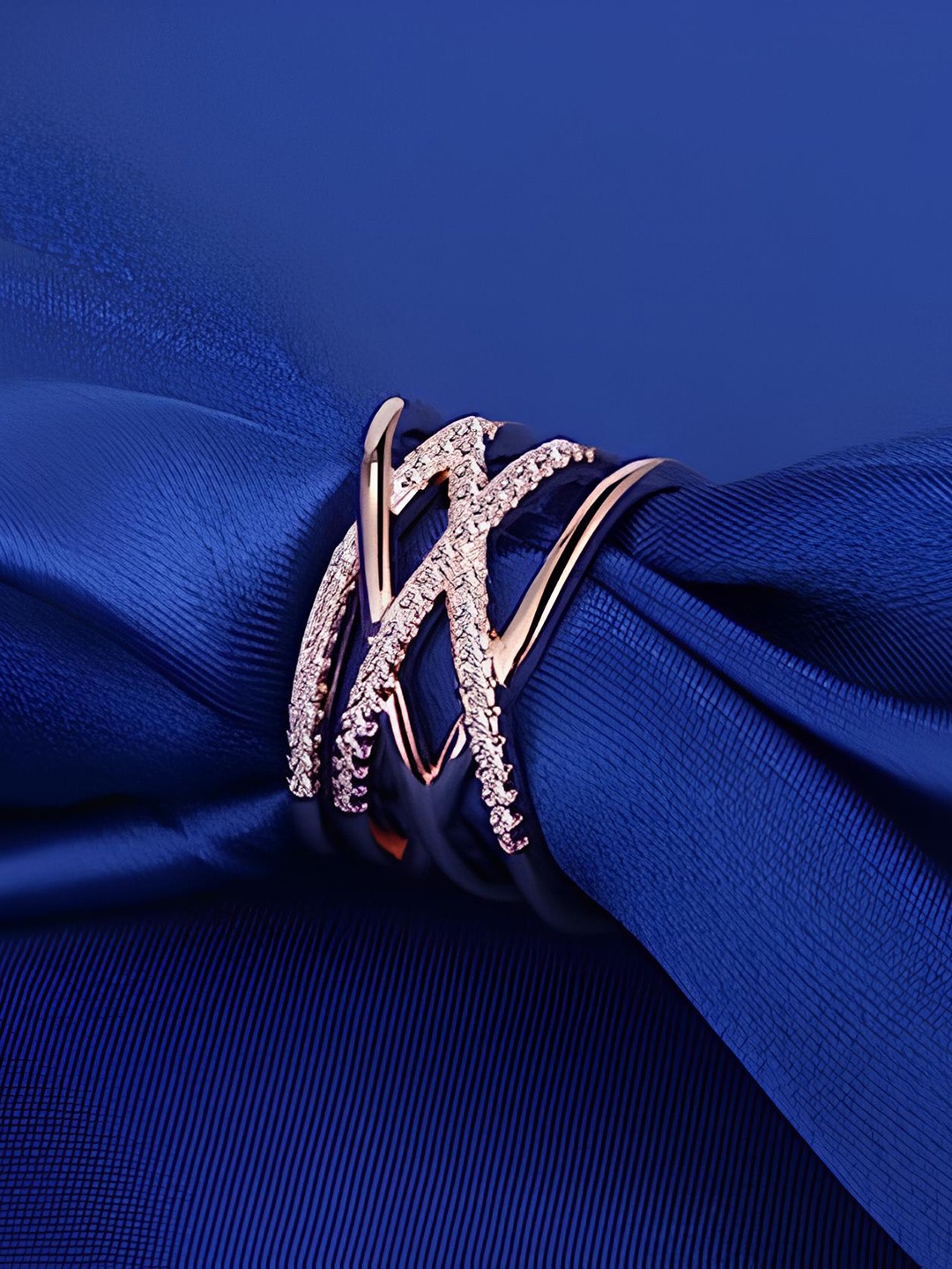 

KARISHMA KREATIONS Silver-Plated Stone-Studded Adjustable Finger Ring