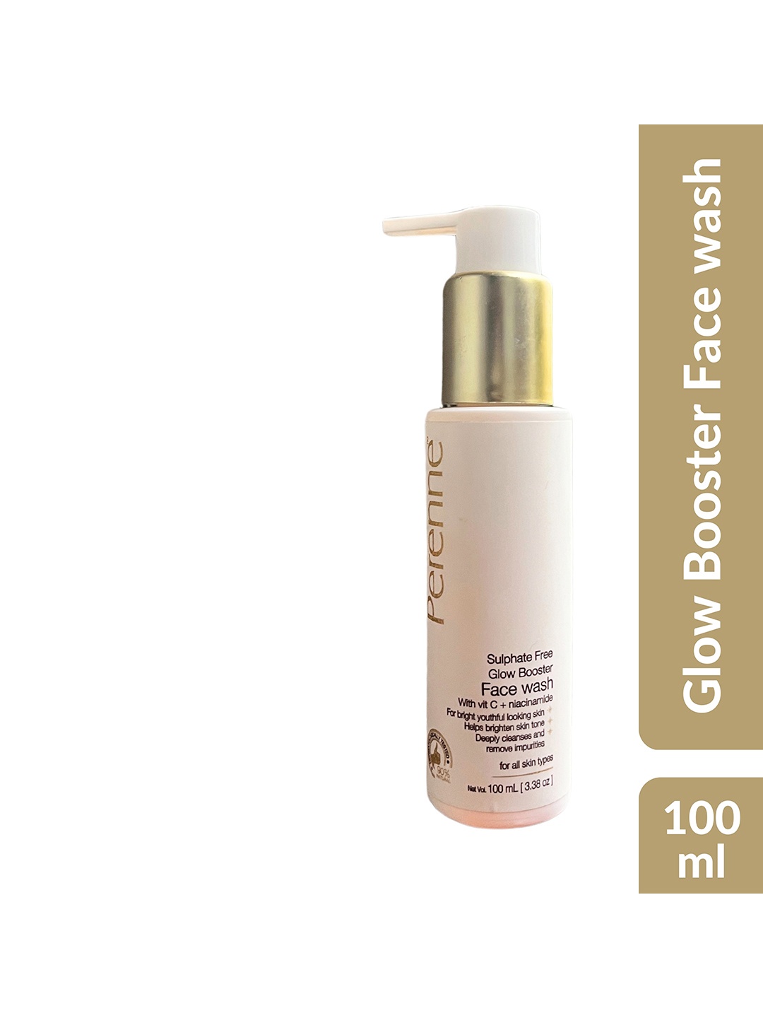 

Perenne Sulphate-Free Glow Booster Face Wash with Vitamin C & Niacinamide - 100 ml, White