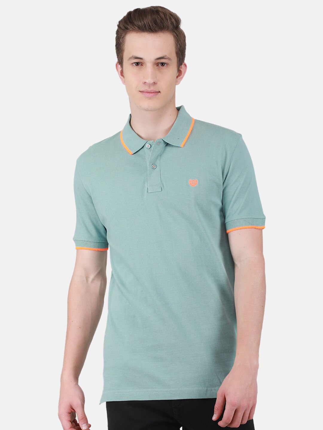 

Duke Polo Collar Cotton Slim Fit T-shirt, Green
