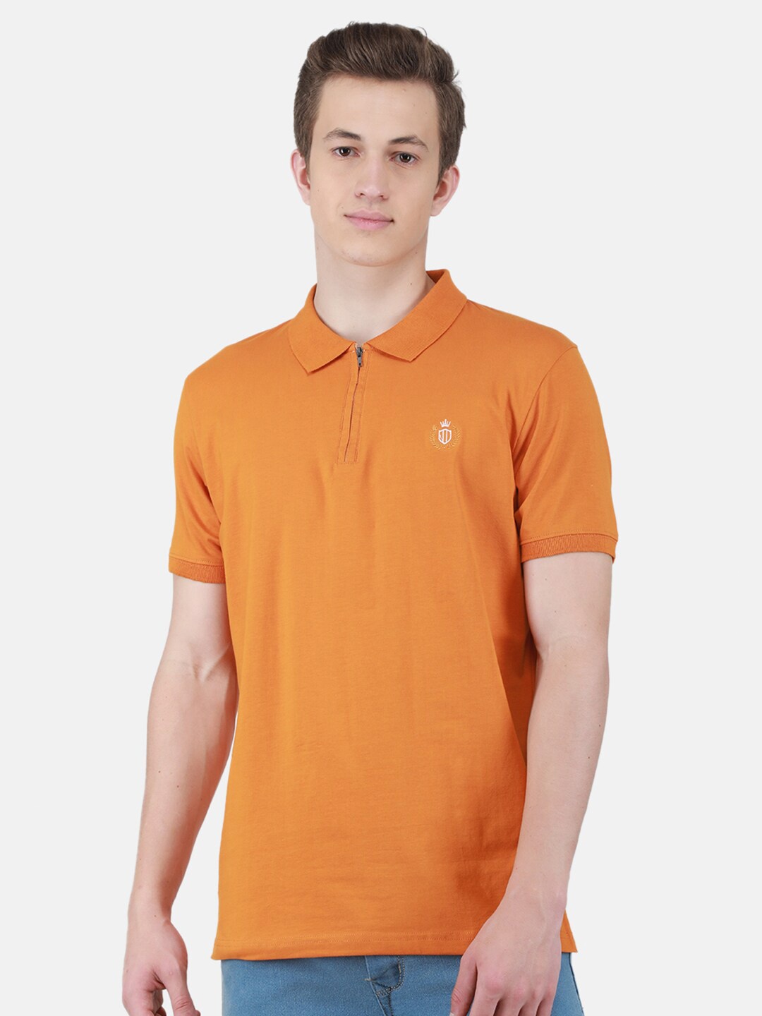 

Duke Polo Collar Cotton Slim Fit T-shirt, Orange
