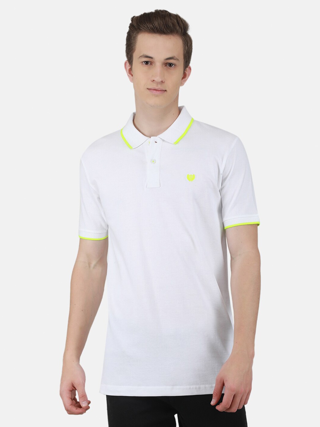 

Duke Polo Collar Slim Fit Cotton Casual T-Shirt, White