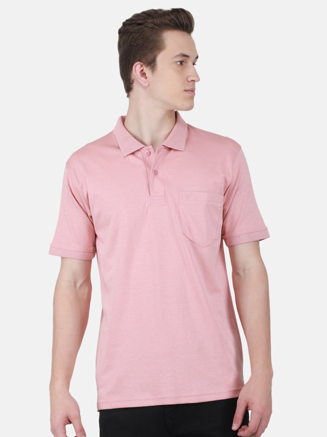

Duke Polo Collar Cotton T-shirt, Pink