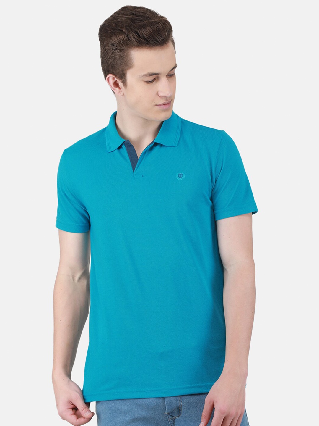 

Duke Polo Collar Cotton Slim Fit T-shirt, Blue