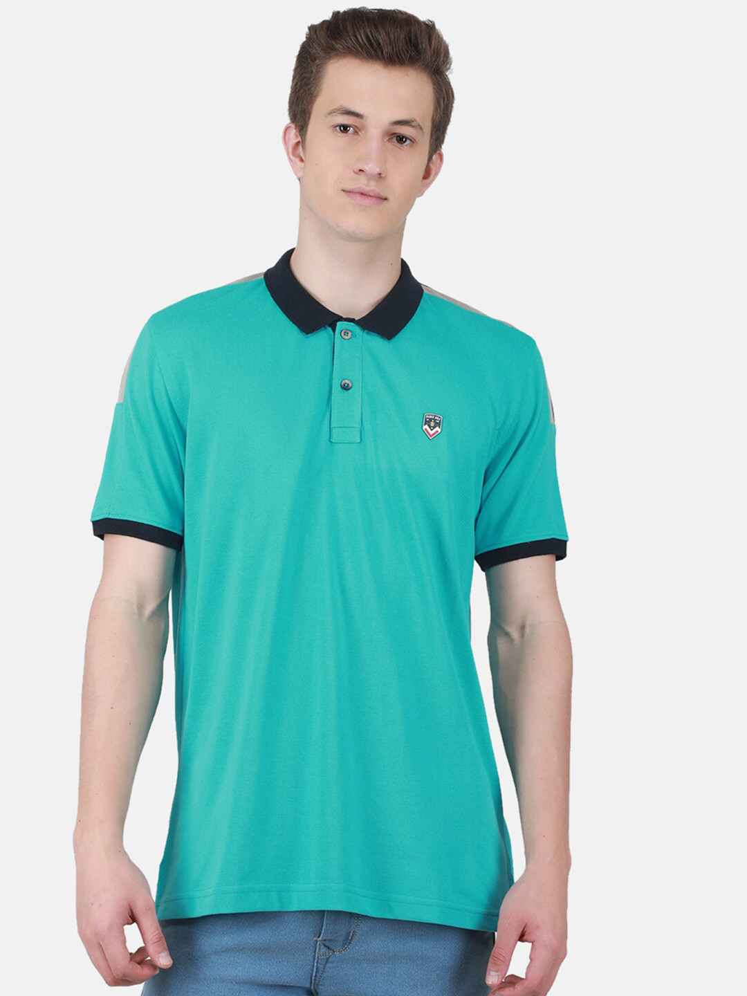 

Duke Polo Collar Slim Fit Cotton T-shirt, Blue