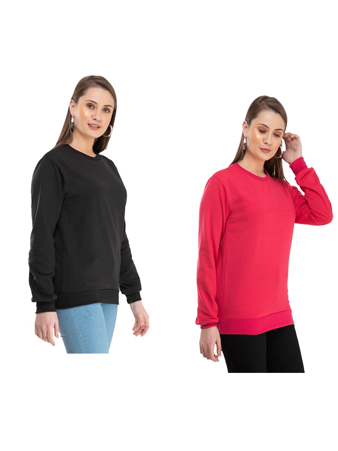 

IndiWeaves Pack Of 2 Pullover Sweatshirt, Black