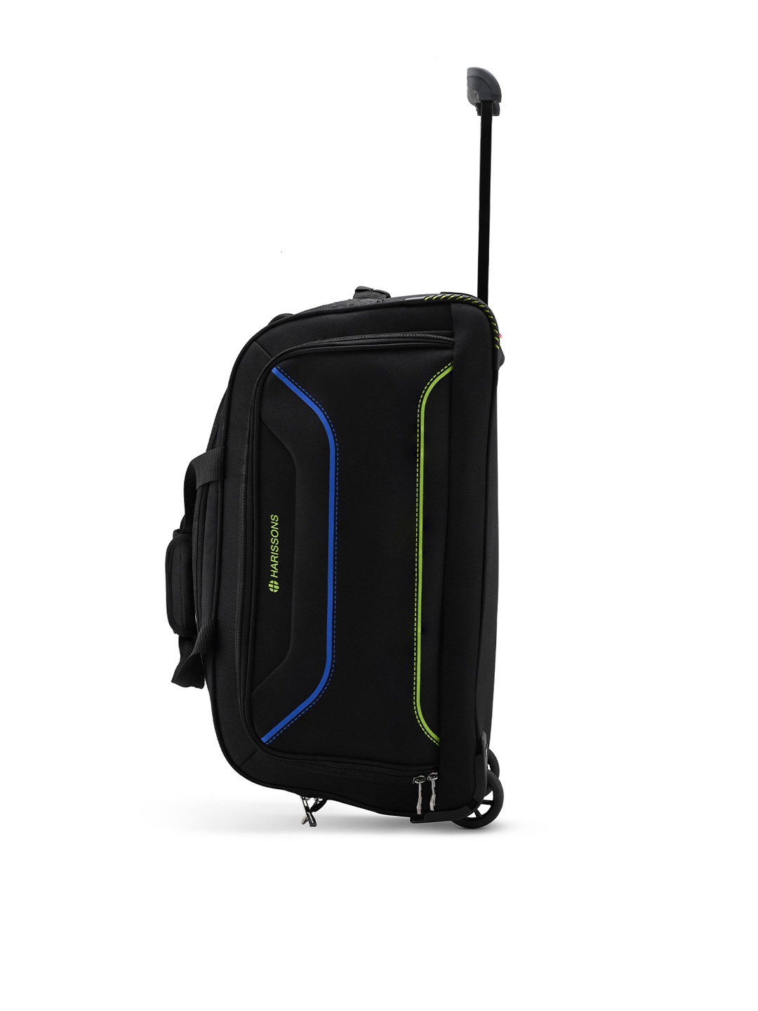 

Harissons Textured Medium Duffel Trolley Bag, Black