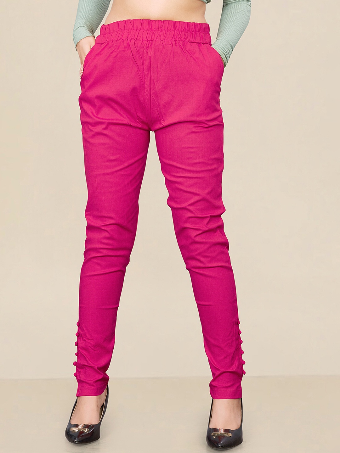 

UNITED LIBERTY Women Relaxed Fit Easy Wash Trousers, Pink