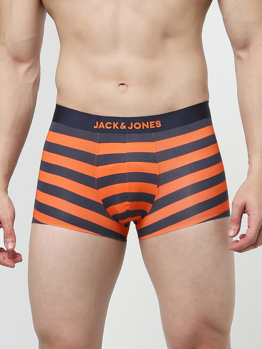 

Jack & Jones Men Striped Trunks 1310050006, Orange