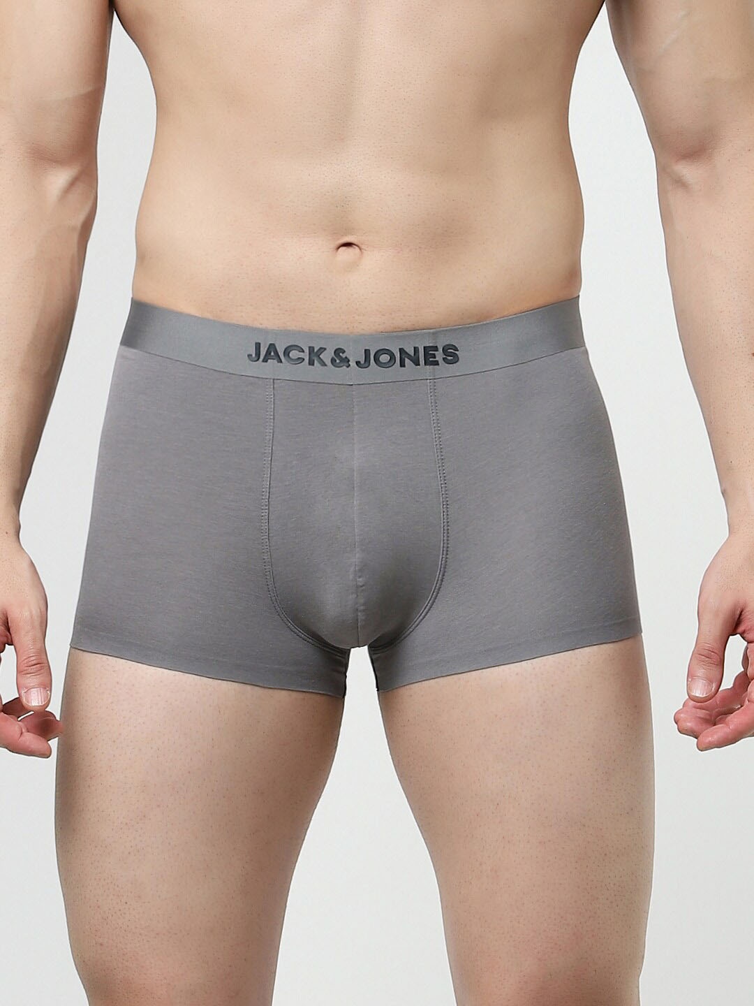 

Jack & Jones Men Mid Rise Outer Elasticated Trunks 1310051006, Grey