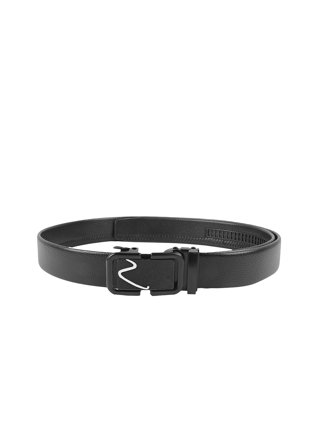 

ZEVORA Men Black Leather Belt