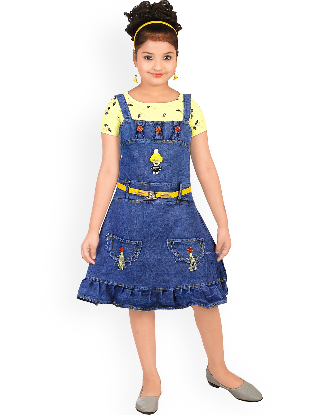 

CELEBRITY CLUB Girls Denim Dungaree, Blue