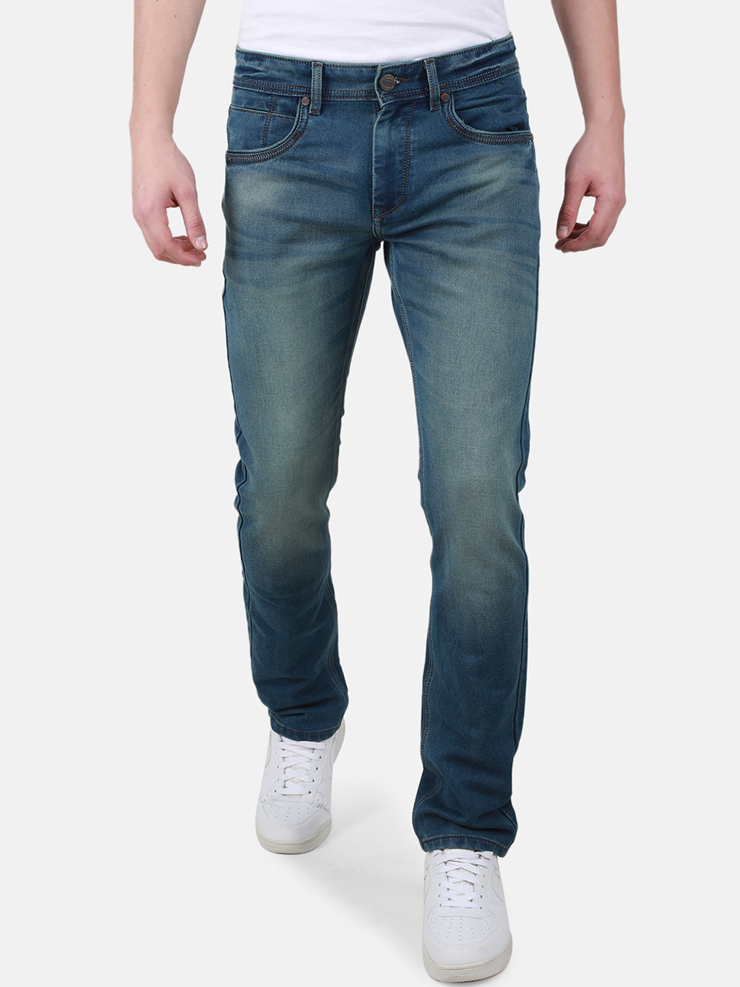 

Duke Men Slim Fit Heavy Fade Cotton Stretchable Jeans, Blue