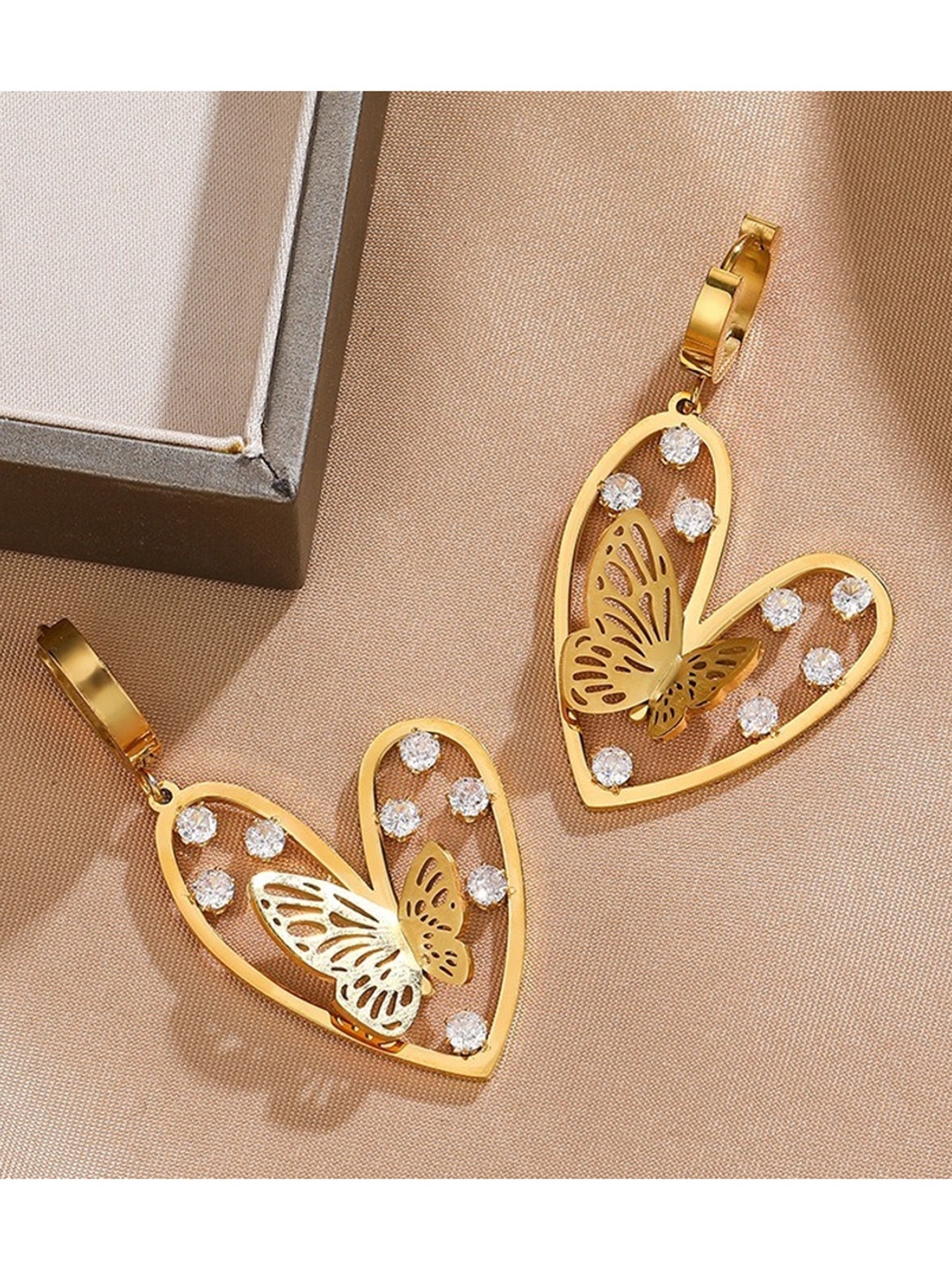 

MYKI Gold-Plated Butterfly Drop Earrings