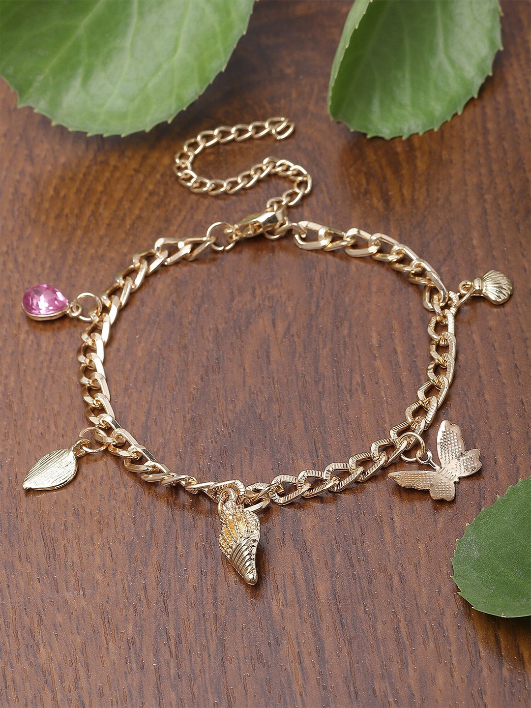 

Bohey by KARATCART Women Gold-Plated Link Bracelet