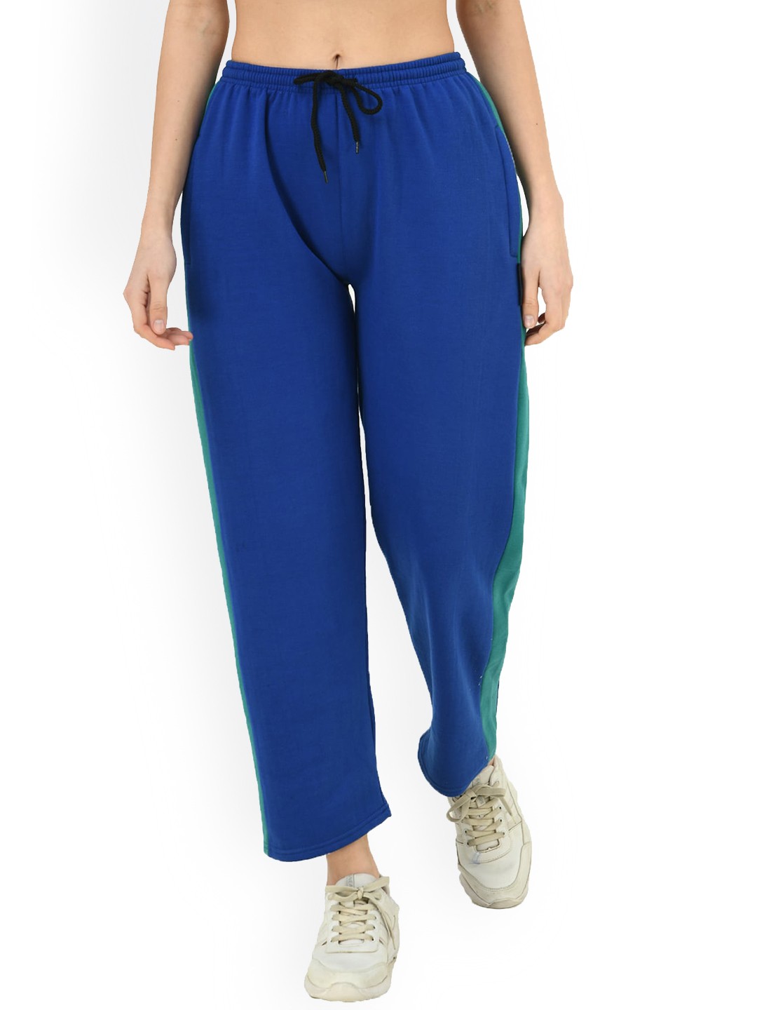 

IndiWeaves Women Fleece Track Pants, Blue