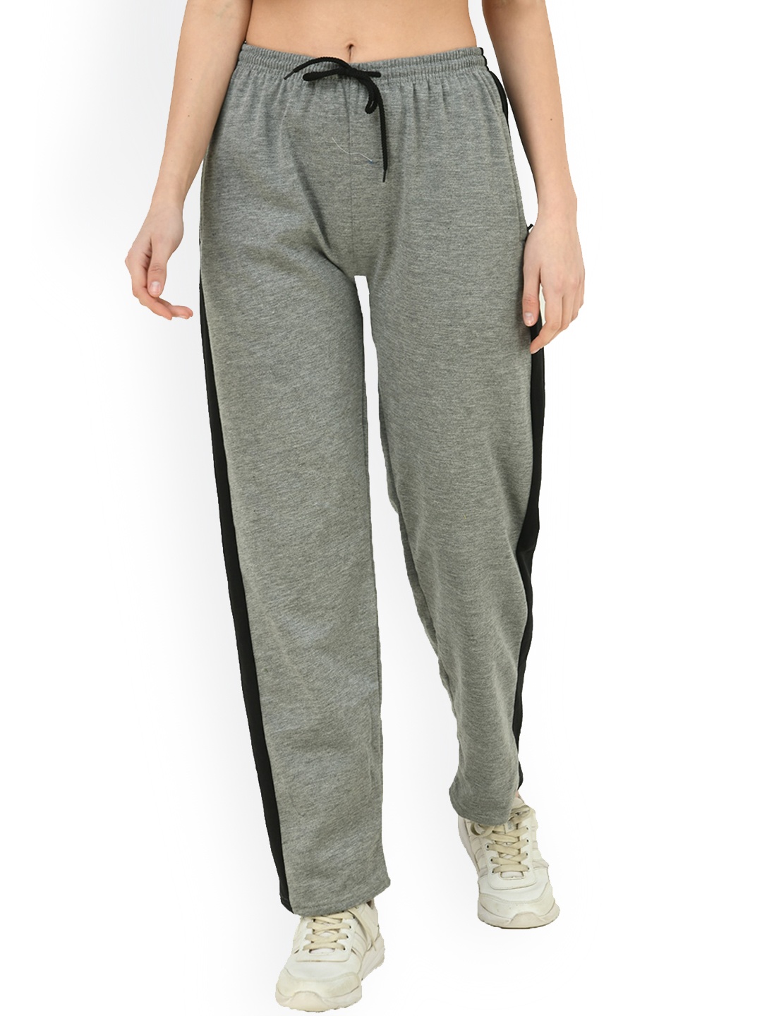 

IndiWeaves Women Fleece Track Pants, Grey