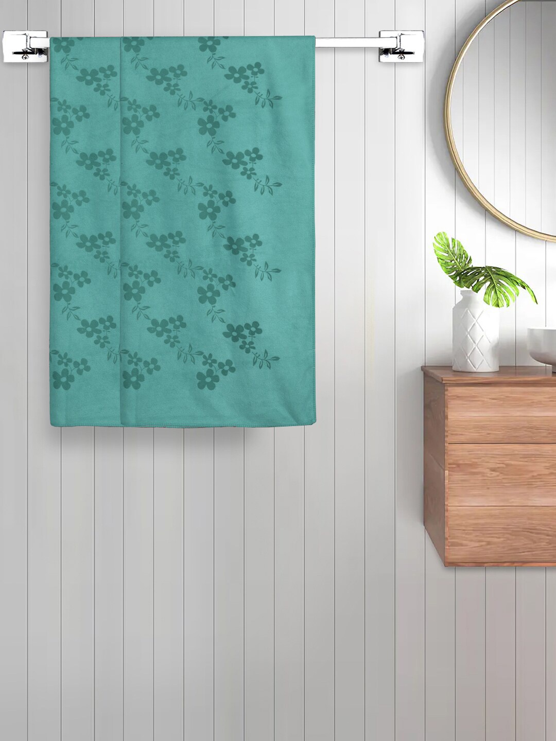 

FABINALIV Turquoise Blue 2 Pieces 420 GSM Cotton Bath Towels
