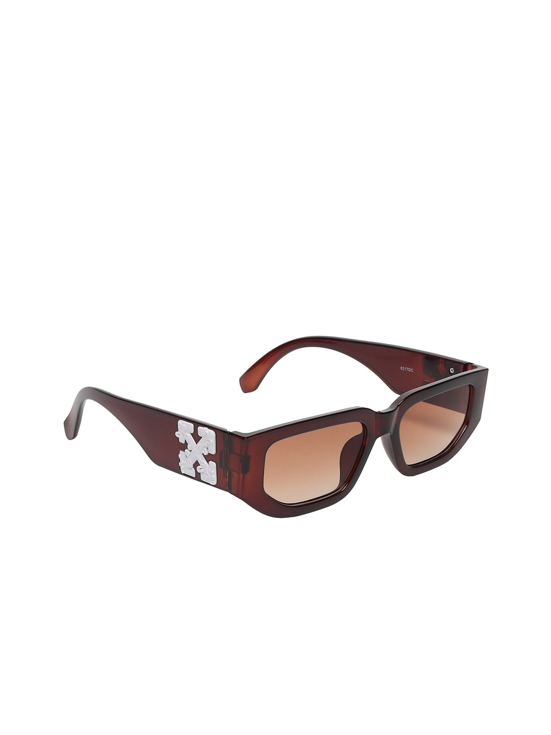 

Swiss Design Unisex Square Sunglasses With UV Protected Lens, Brown