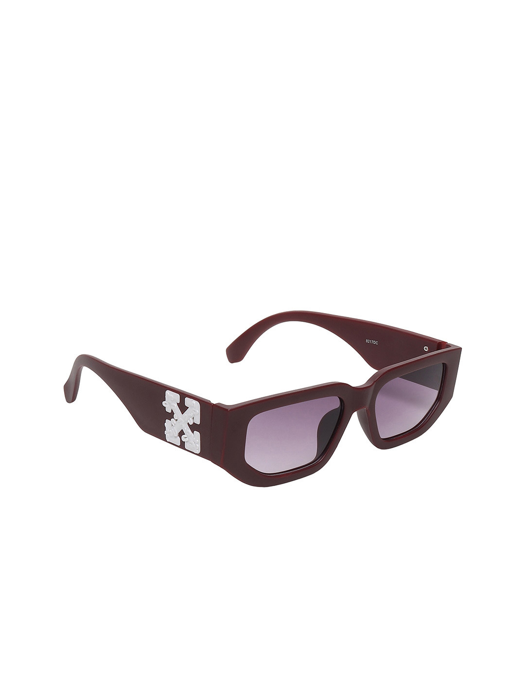 

Swiss Design Unisex Square Sunglasses with UV Protected Lens, Maroon