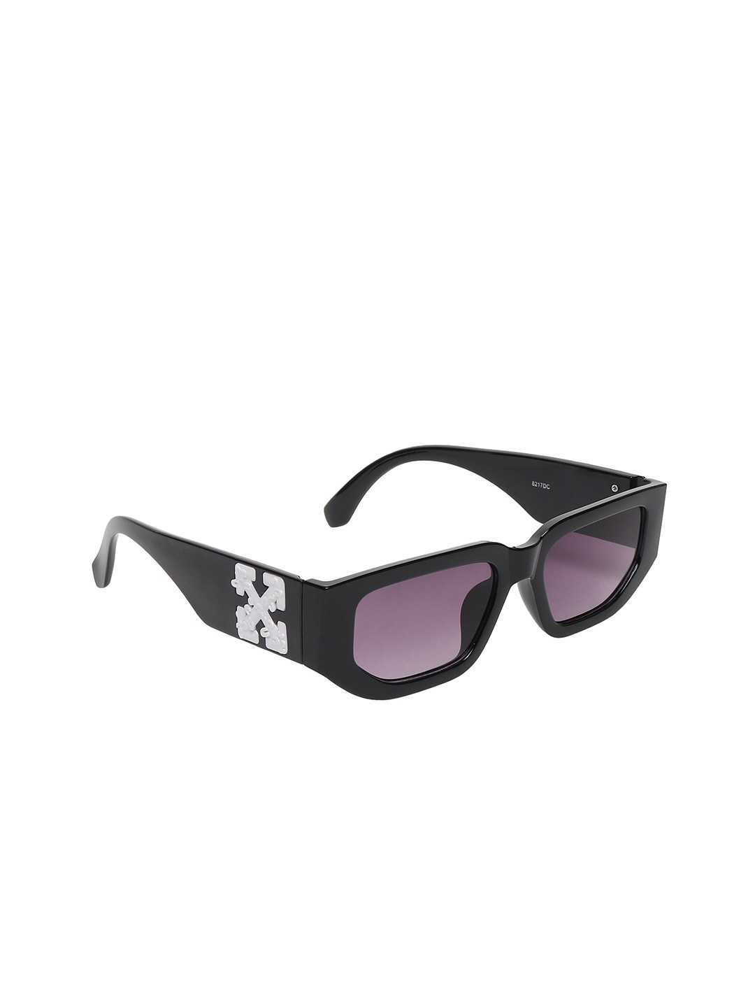 

Swiss Design Unisex Rectangle Sunglasses with UV Protected Lens, Black