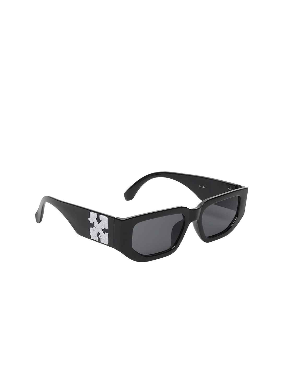 

Swiss Design Unisex Square Sunglasses with UV Protected Lens, Black