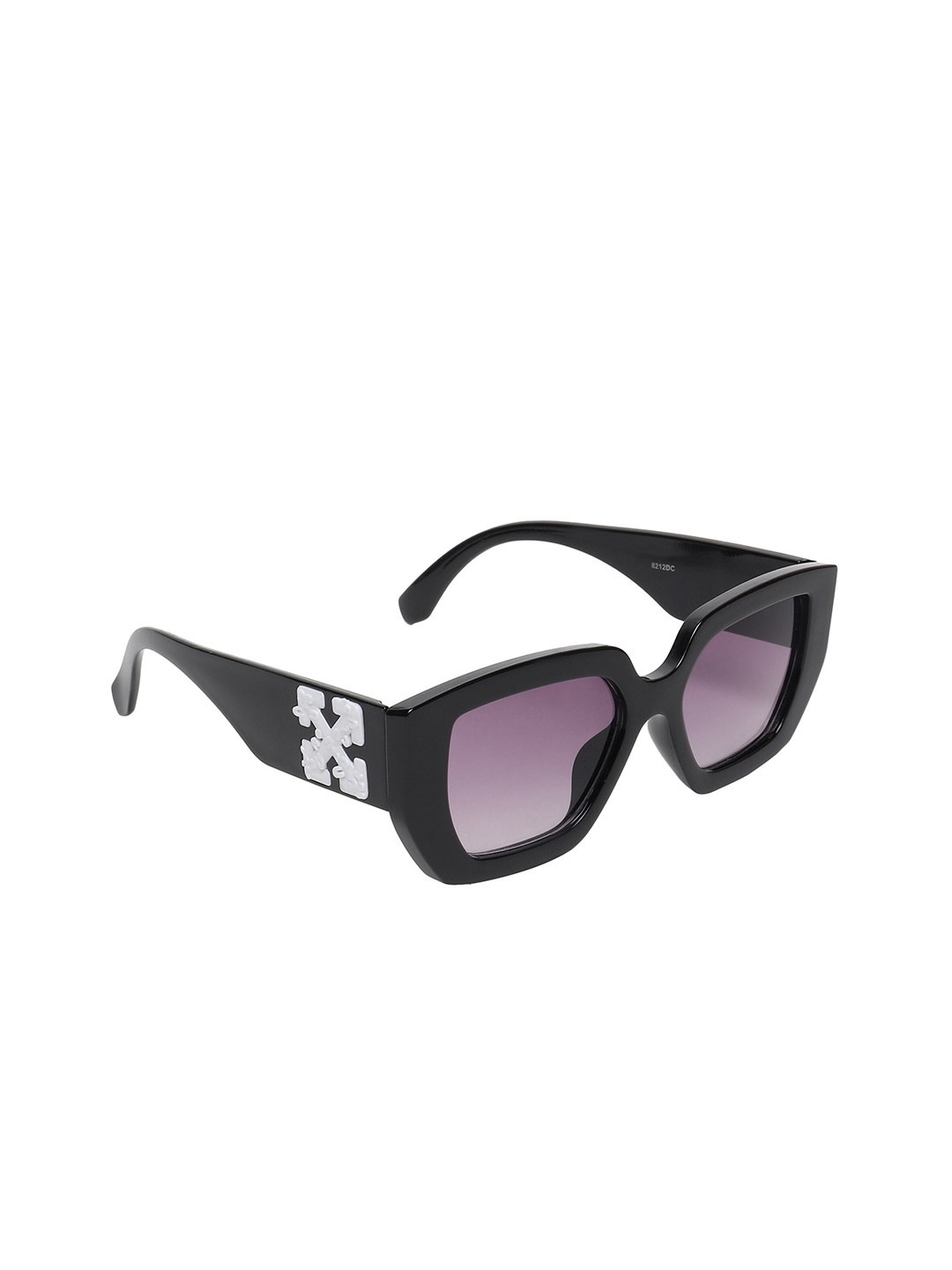 

Swiss Design Unisex Lens & Square Sunglasses With UV Protected Lens, Black