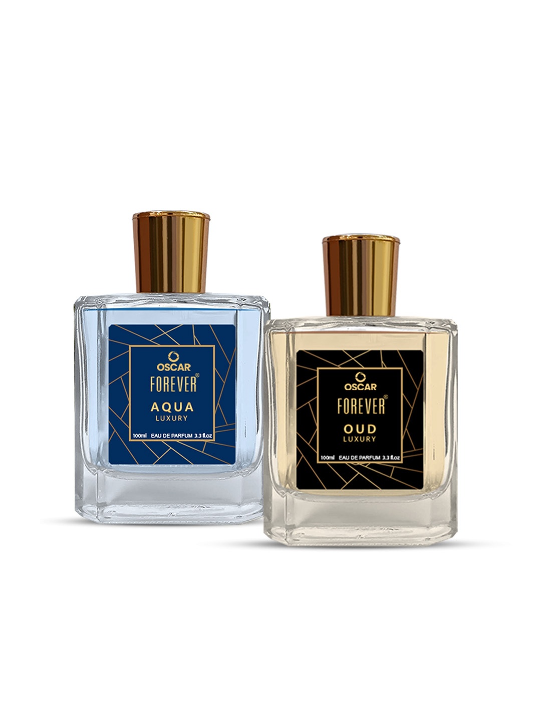 

OSCAR Forever Set Of 2 Aqua & Oud Luxury Long Lasting Eau De Perfume - 100ml Each, Black