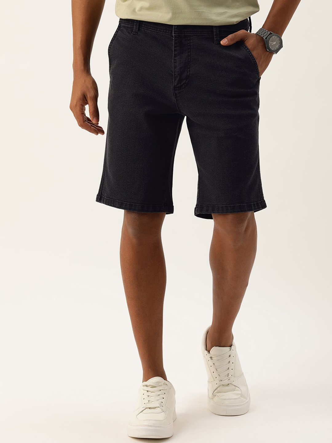 

IVOC Men Slim Fit Denim Shorts, Grey
