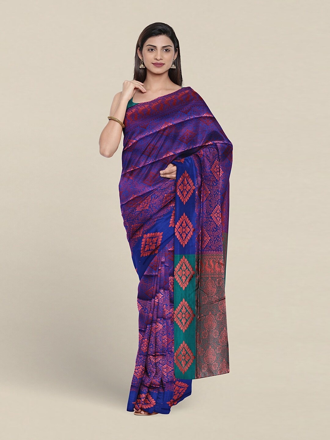 

Pothys Woven Design Jute Silk Saree, Purple