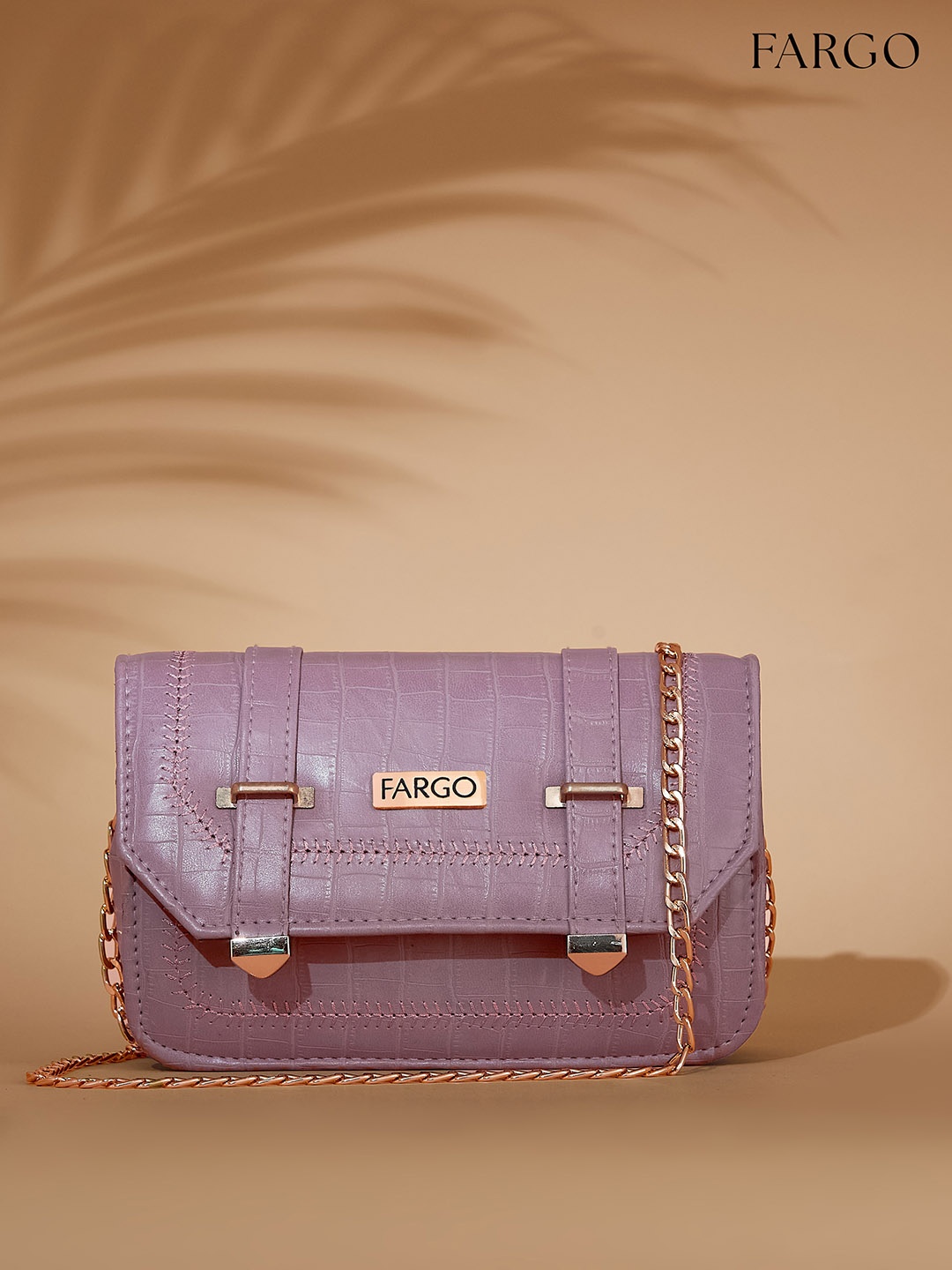 

FARGO Structured Sling Bag With Quilted, Lavender