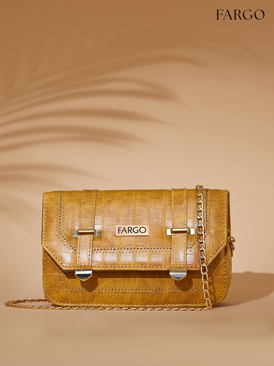 

FARGO Structured Sling Bag With Quilted, Yellow