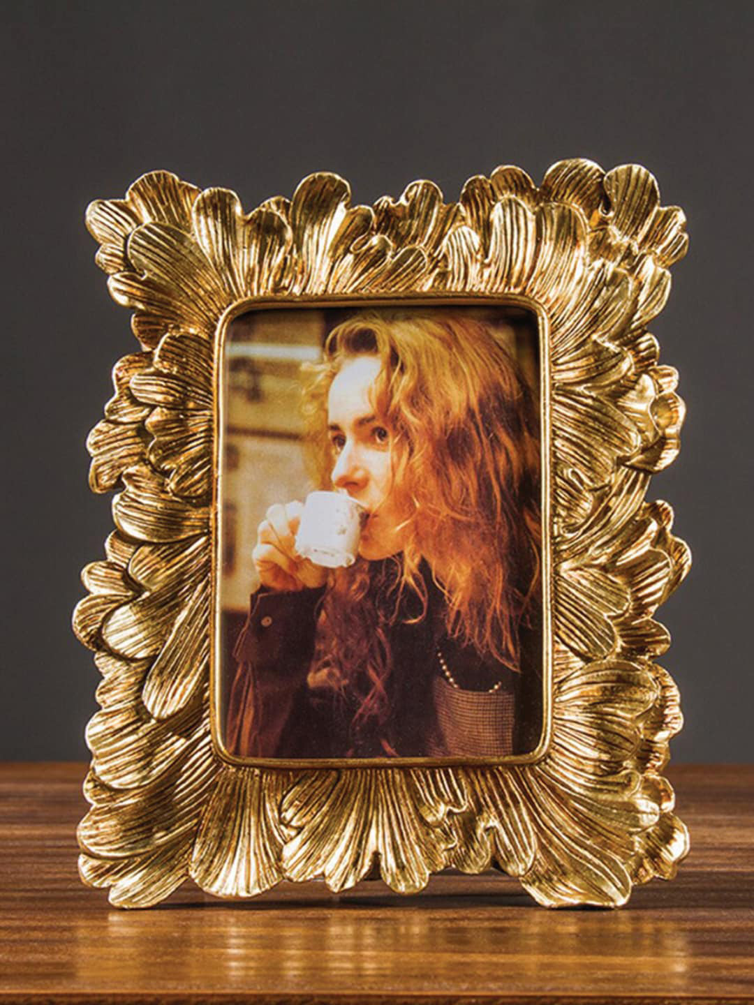 

Art Street Gold Toned Retro Vintage Iris Flower Photo Frame