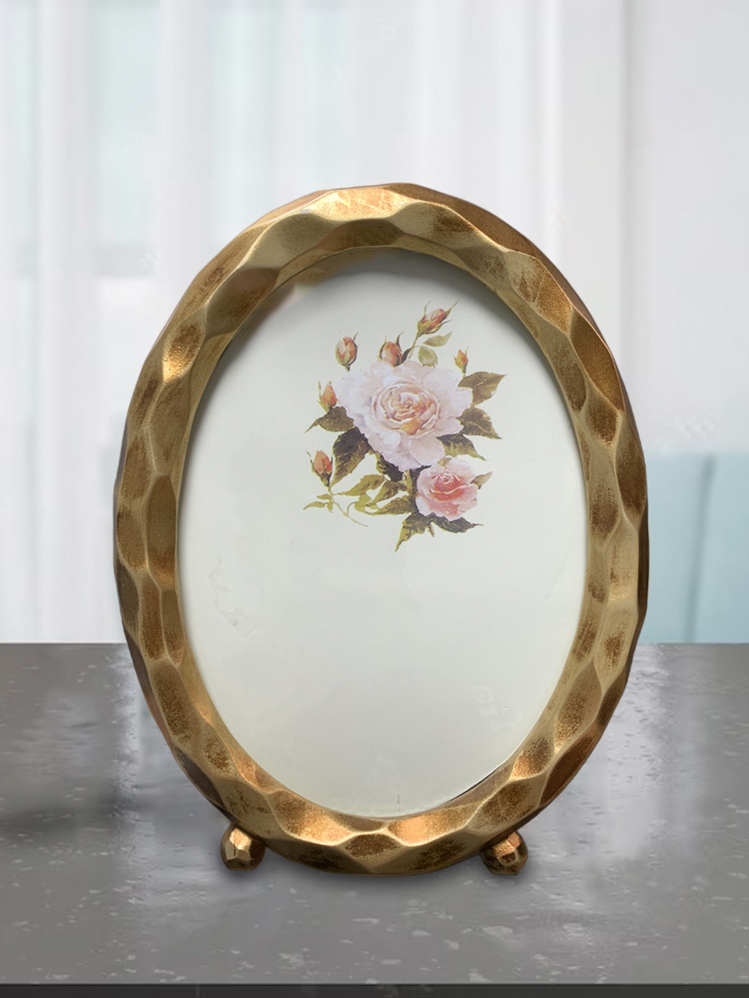 

Art Street Beige Oval Table Photo Frame