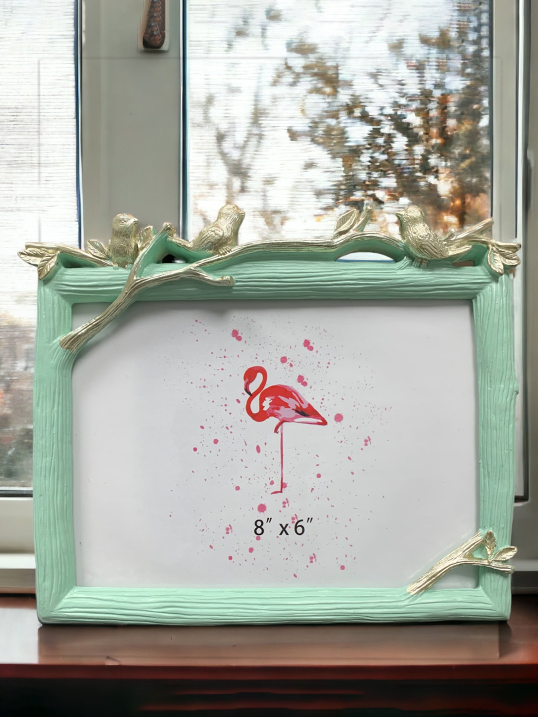 

Art Street Green & White Three Little Birds Table Photo Frame