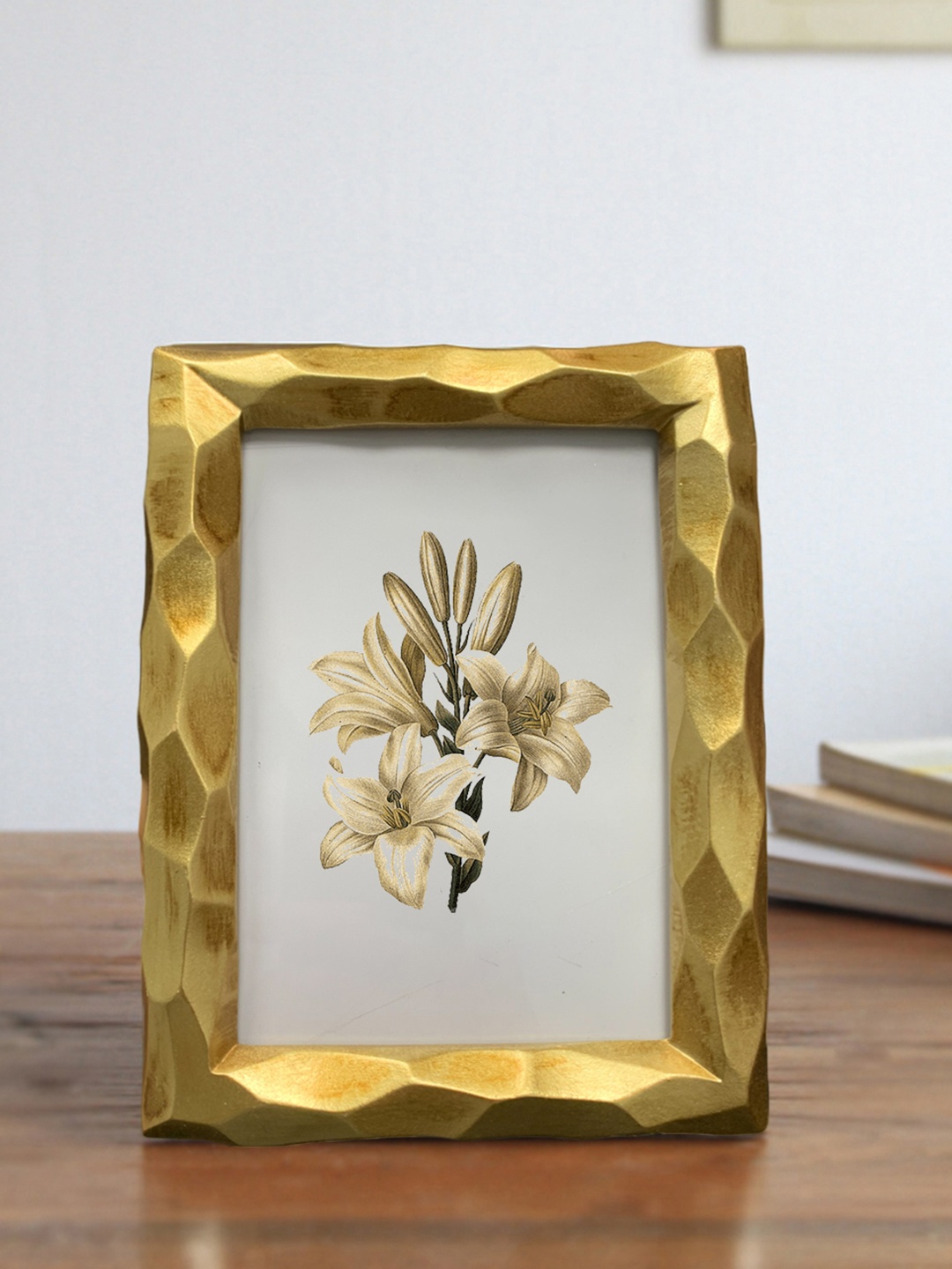 

Art Street Golden Textured Photo Frame, Gold