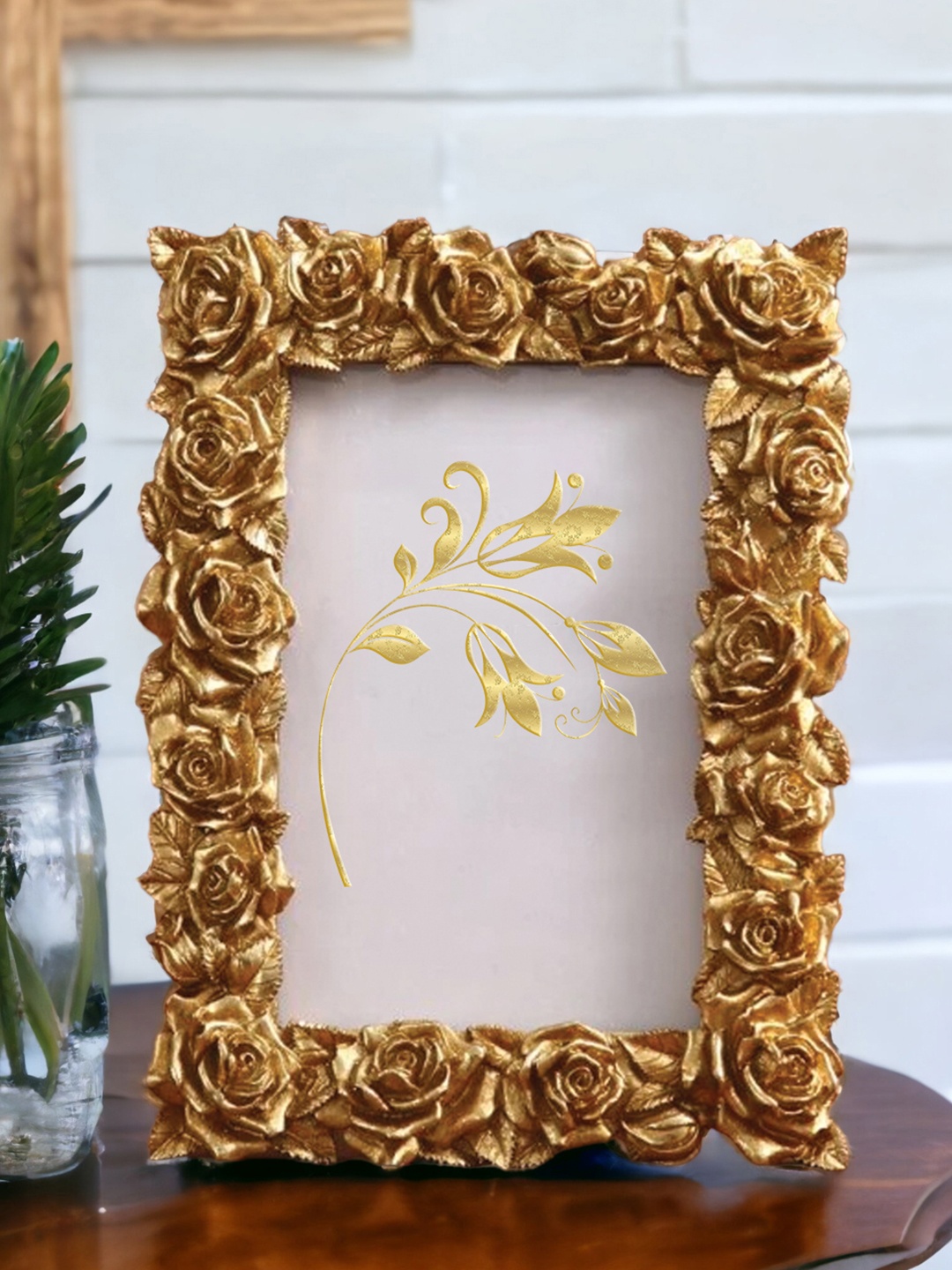 

Art Street Golden Textured Photo Frame, Gold