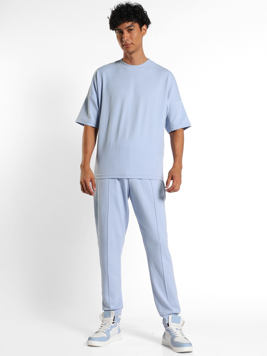 

NOBERO Popcorn Textured Co-ord, Blue