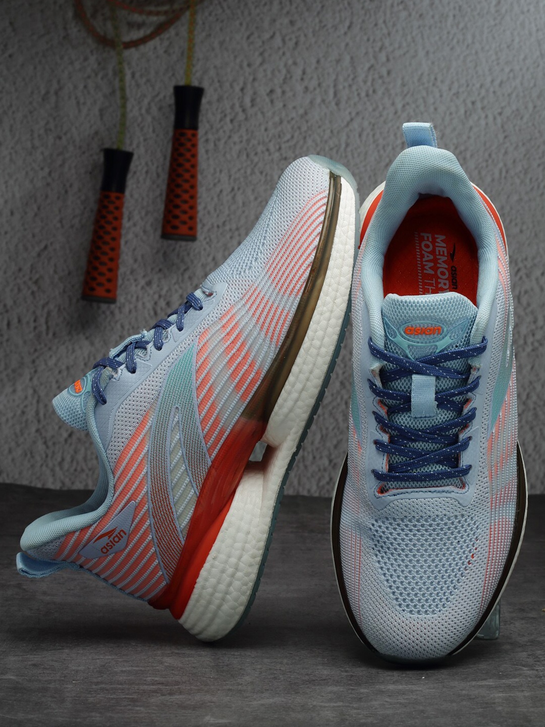 

ASIAN Men Memory Foam Technology Running Shoes, Blue