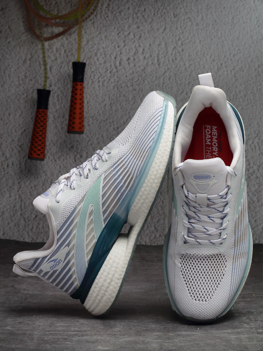 

ASIAN Men Airflow-01 Mesh Running Shoes, White