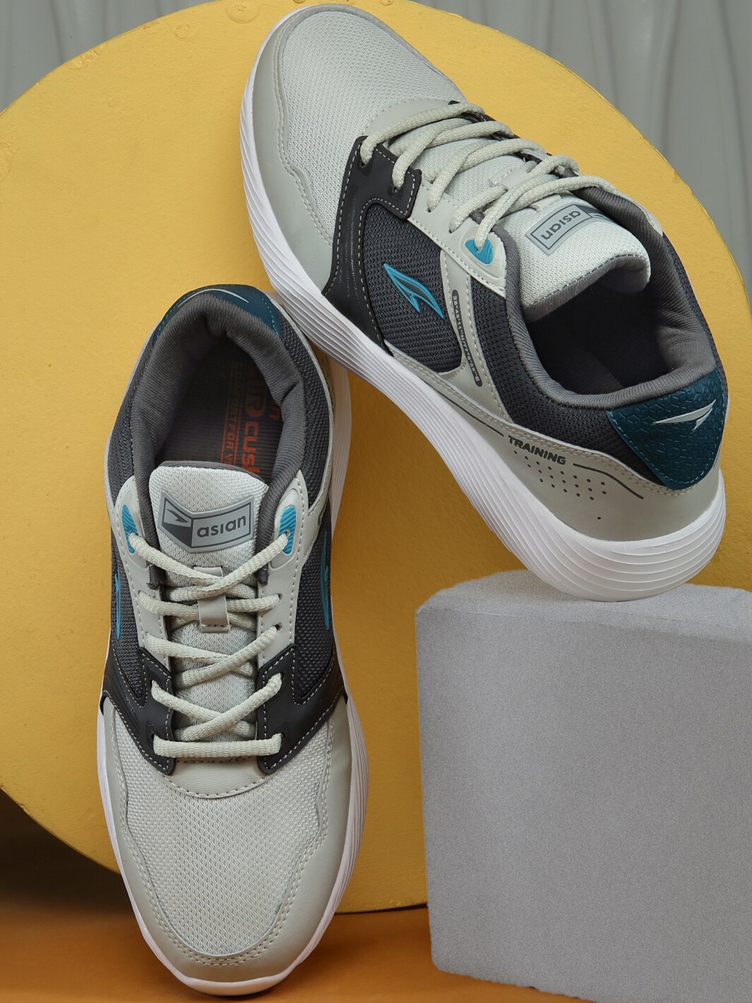 

ASIAN Men Turbo-01 Mesh Running Shoes, Grey