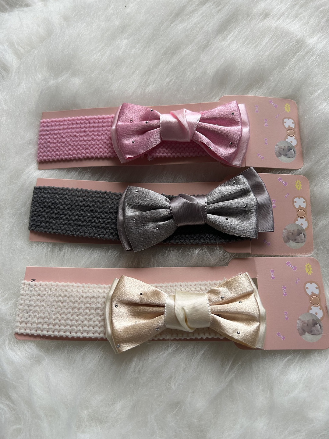 

LYTIX Girls Pack Of 3 Assorted Satin Bow Style Headbands