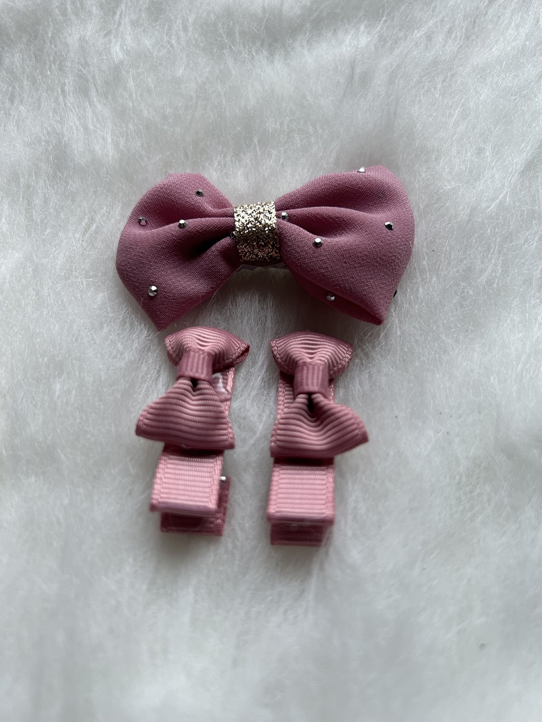 

LYTIX Girls Set OF 3 Assorted Ribbon Hair Bows With Alligator Bow Clips